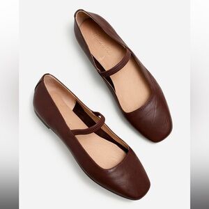 Madewell NWT Greta Ballet Flat in Chocolate Raisin